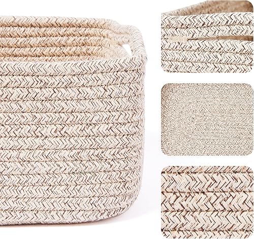 Miniatura 9 de Cestas de almacenamiento de estantes para organizar  Contenedores organizadores de armario  Cestas pequeñas  Cesta de juguetes  Bonita cesta