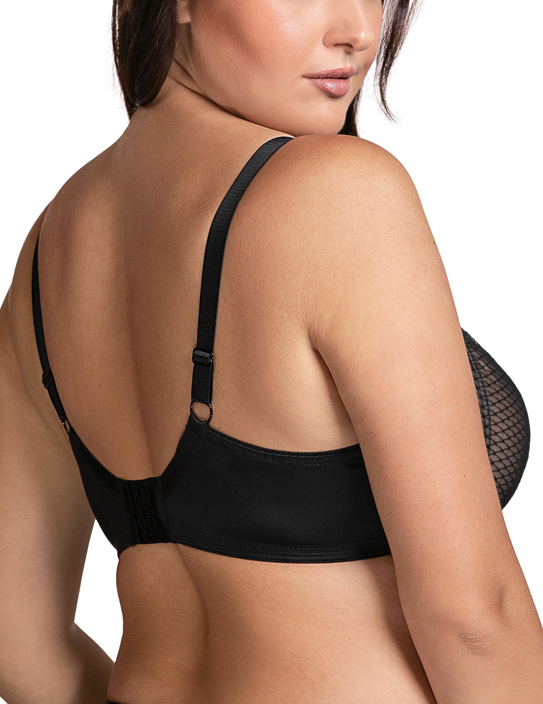 Vivisence Sujetador Blando para Mujer con Copas Sujetador con Aros De Encaje Tirantes Ajustables Y Cierre Regulable 1080