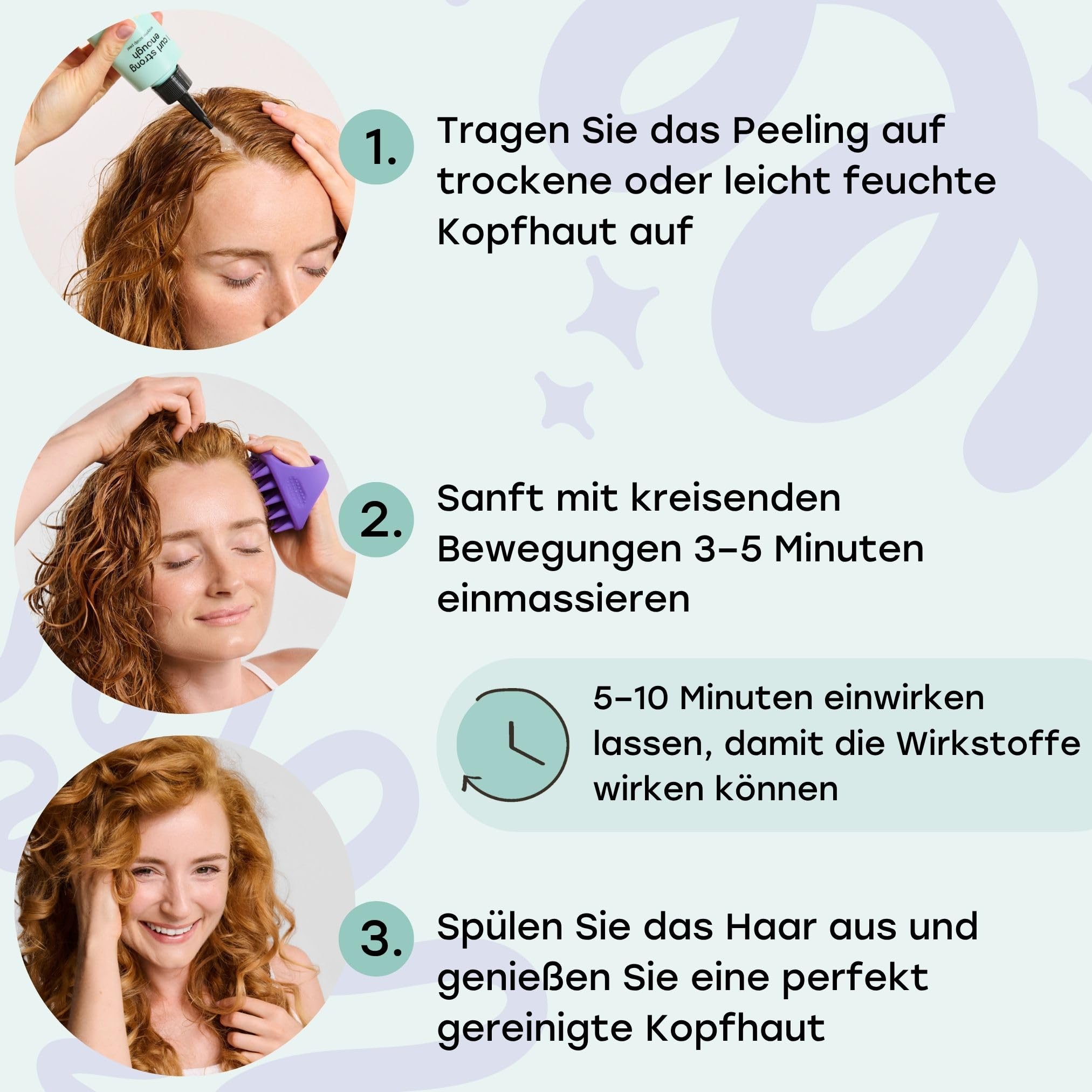 TWISTY Kopfhaut Set: Enzympeeling AHA Peeling & Scalp Massager - Trockene Kopfhaut Peeling, Salicylsäure & Massagebürste für Kopf & Hair Care