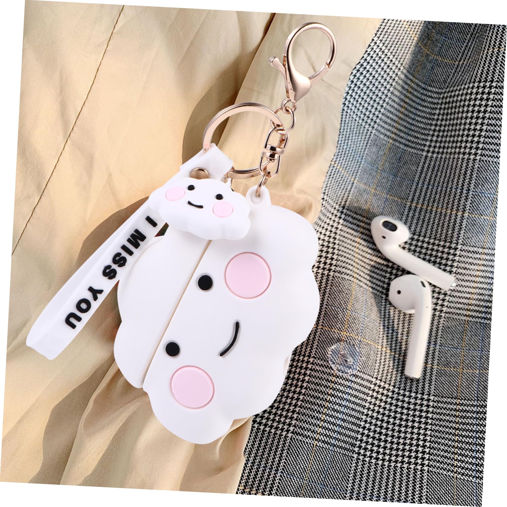Hemobllo 2pezzi Cuffie Wireless Custodia Silicone e Protettiva Per Design Cloud Facile Accesso Alla Ricarica Resistente Agli Urti Materiale Selezionato Per