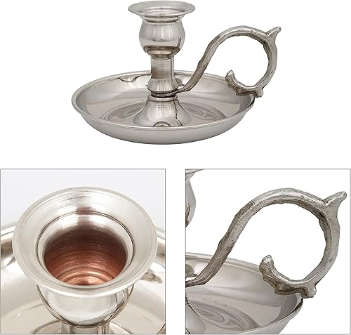Miniatura 10 de Portavelas de cobre hecho a mano para decoración rústica del hogar con asa, portavelas de metal para velas de pilar, decoración gótica, portavelas