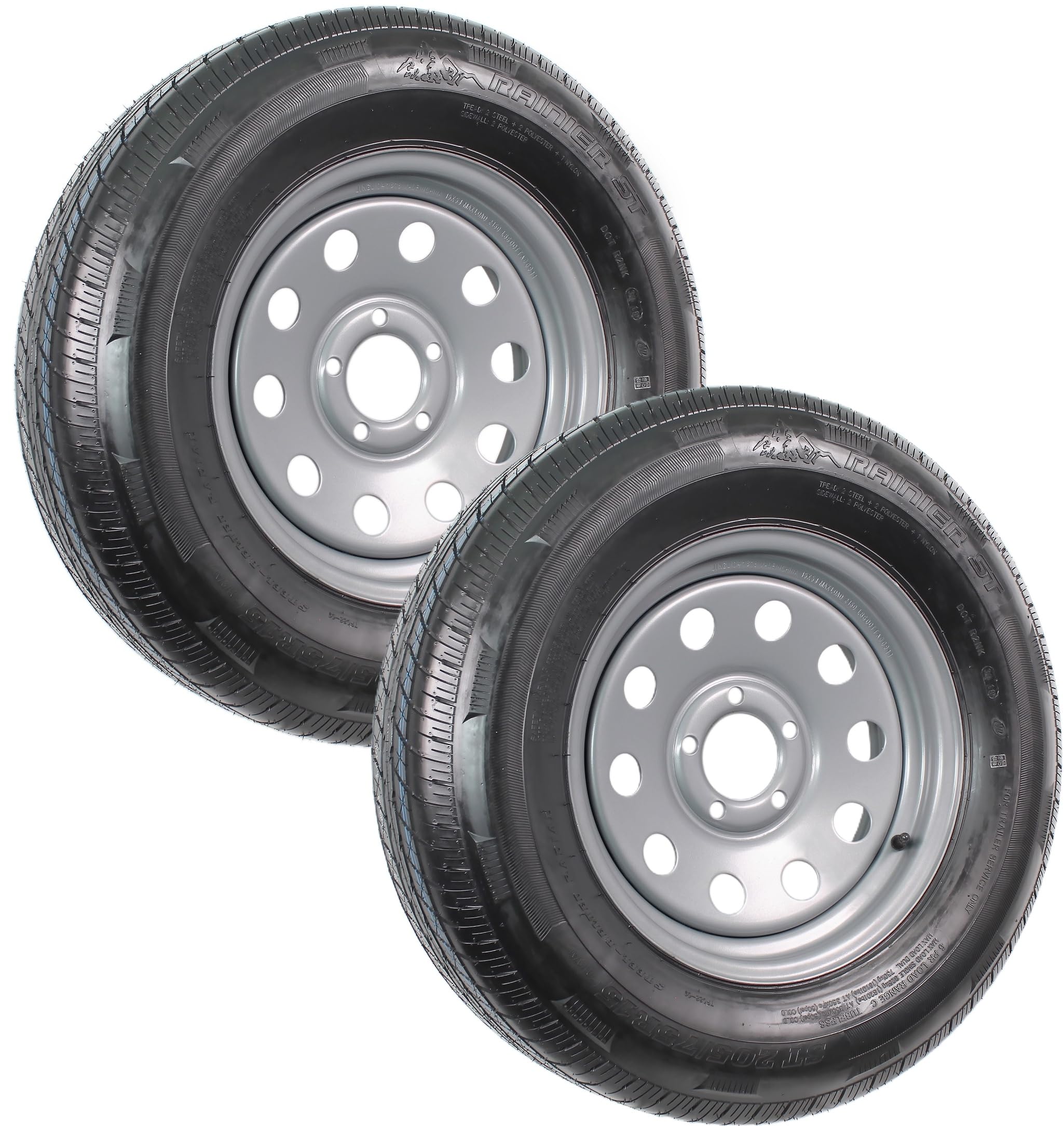Amazon.com: eCustomrim 2-Pack Radial Trailer Tire Rim ST205/75R15 