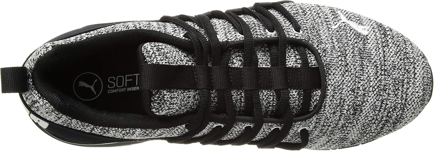 Puma Men's Axelion Cross-Trainer, Black-White, 7 Wide