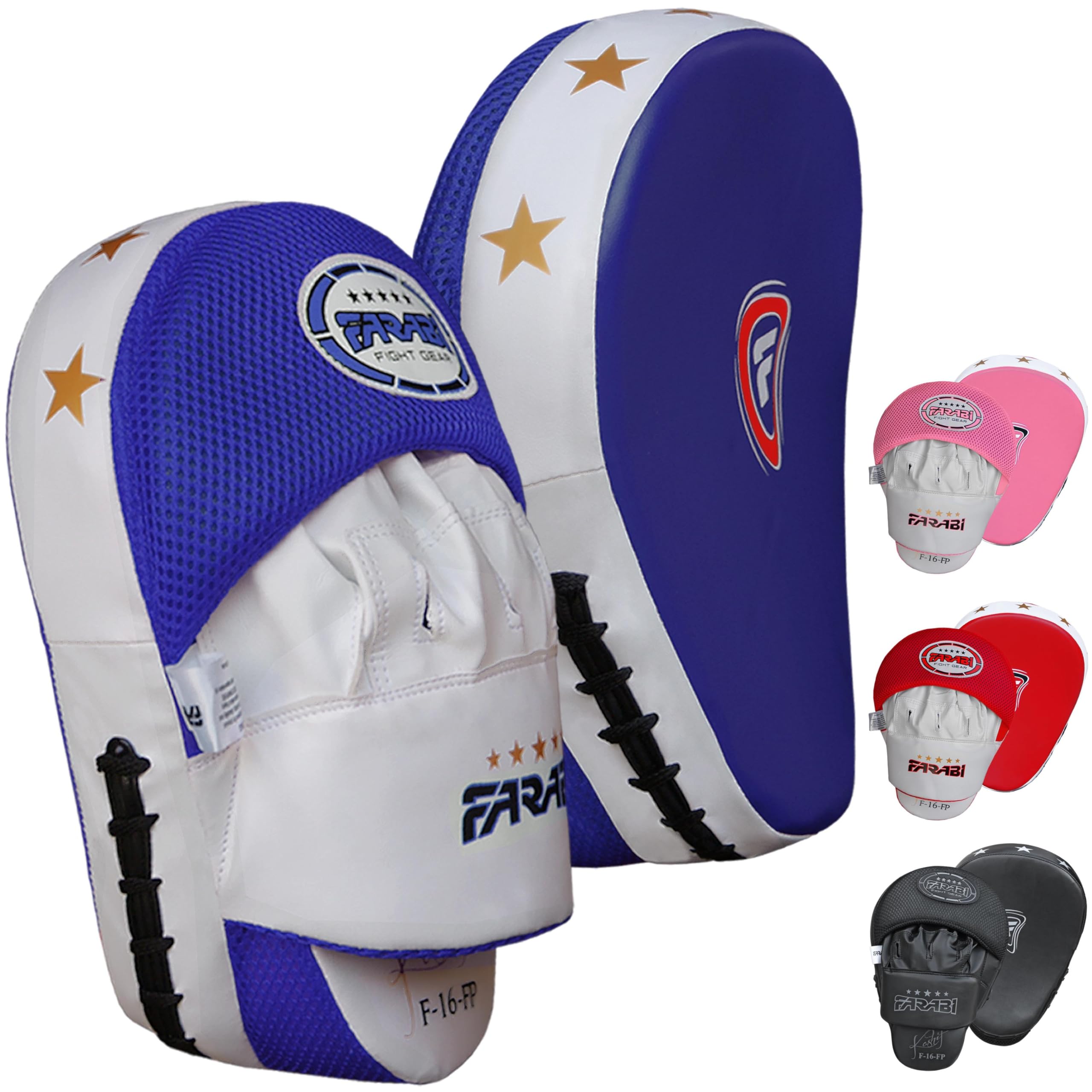 Farabi Sports Box pratzen Curved Punching Mitts Pads - Boxing Pads zum Boxen Muay Thai Training
