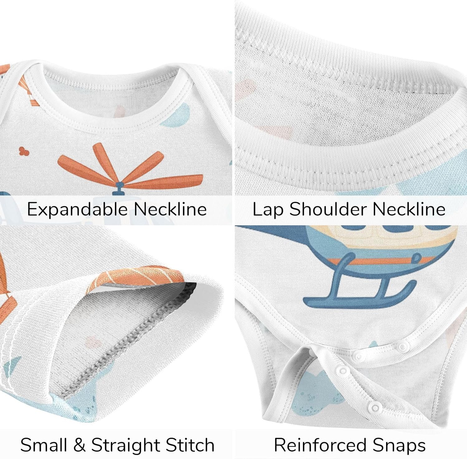 vvfelixl Baby Bodysuits Pants Sets White Gooses Long Sleeve Baby Clothes for Boys Girls 0-24M