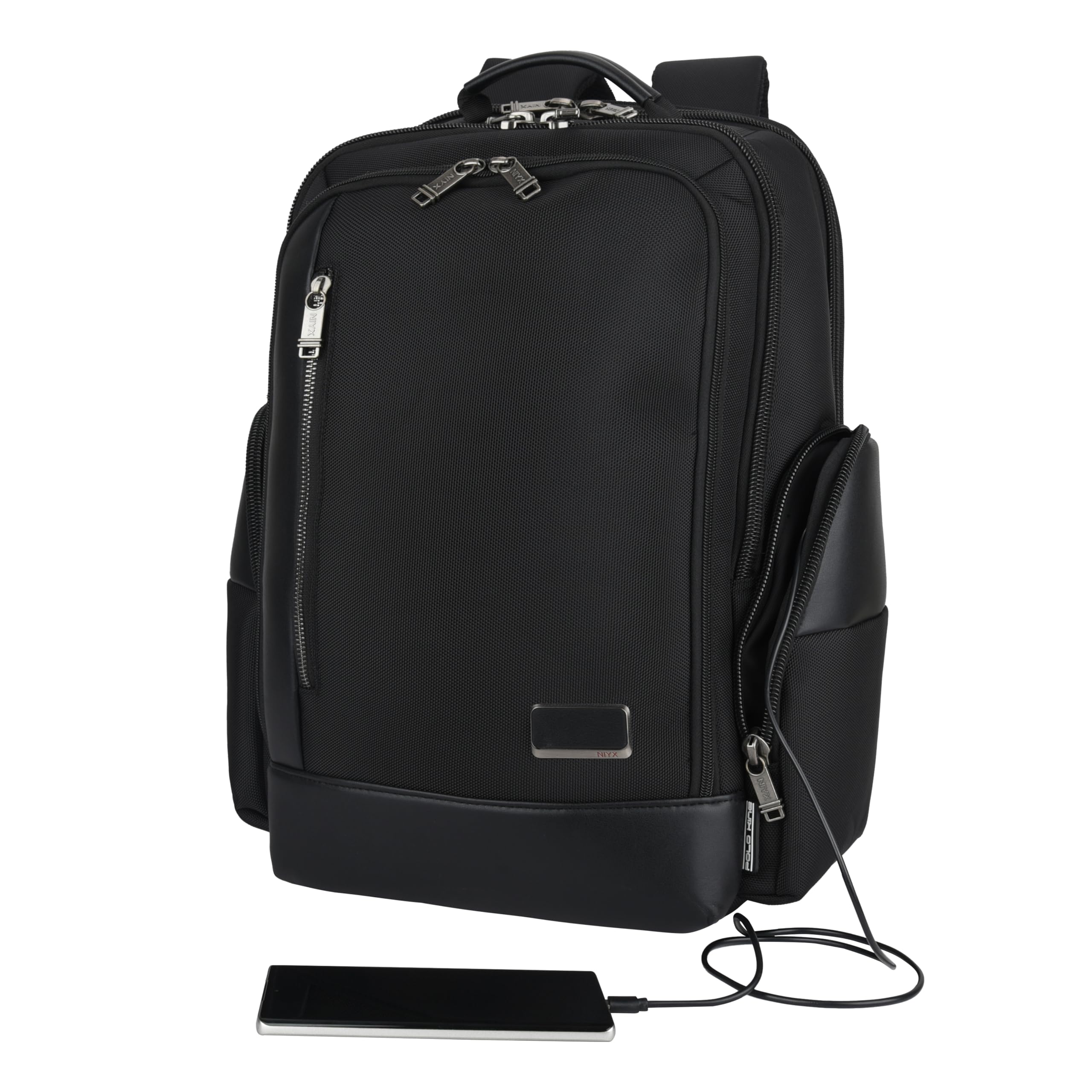 NIYX Dario Built-in USB Port BackPack | 180 Degree Flat Open, Padded Shoulder Straps, Multi Compartment, 22 Litre Shoulder Laptop Bagpack | Office, Travel & College Backpack | School Backpack For Kids