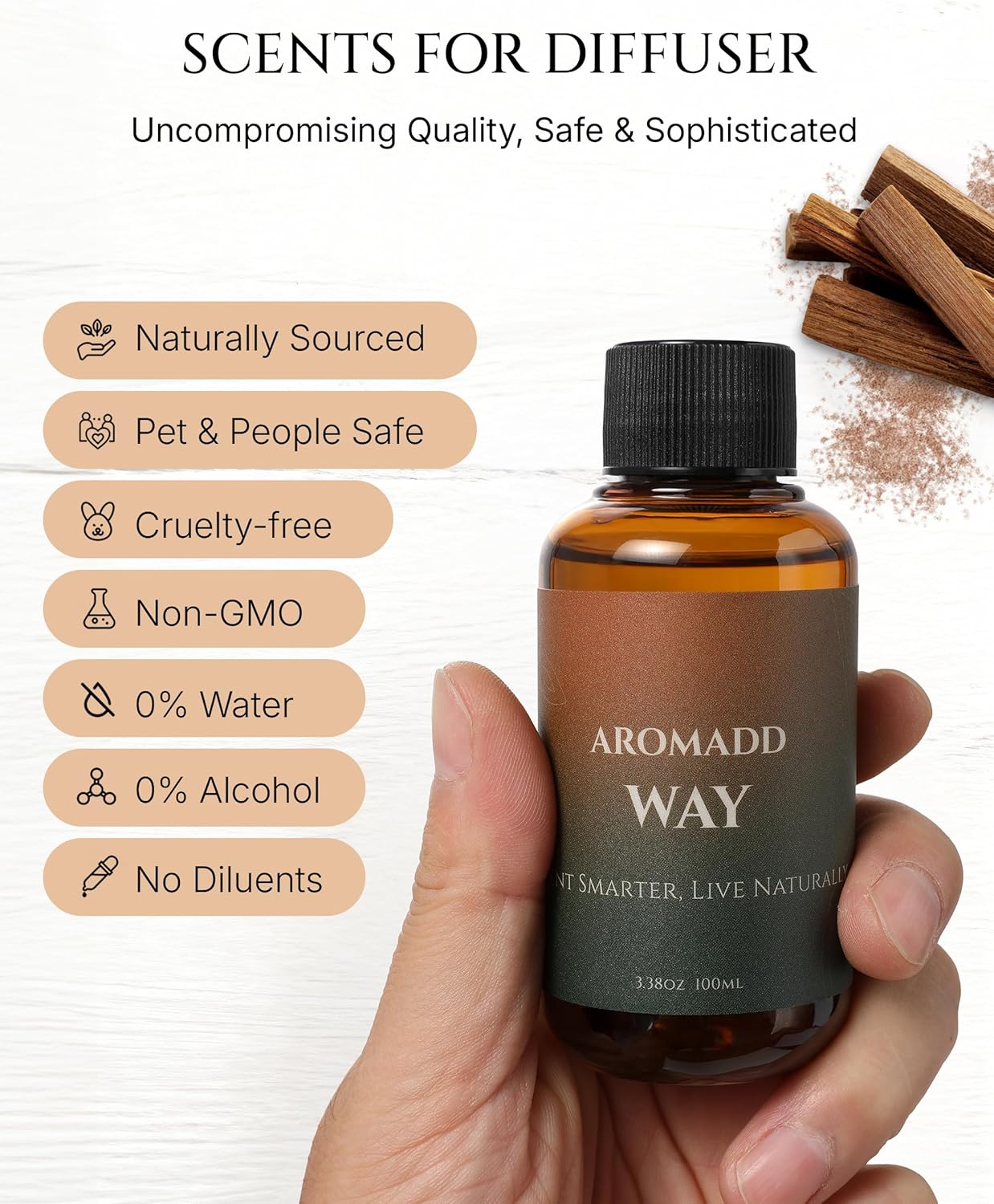 AROMADD Way Diffuser Oil Inspired by Luxury Hotel Scent 3.38 Fl Oz (100ml), Aroma Diffuser & Hotel Fragrance Diffuser Oil, Essential Oil Diffuser for Aromatherapy, Long-Lasting - Image 4