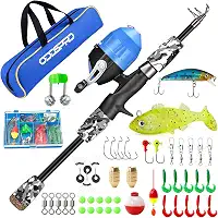 ODDSPRO Vara De Pesca Infantil, Vara De Pesca Dobrável E Combinação De Carretel – Vara De Pesca Telescópica Para Meninos E Meninas