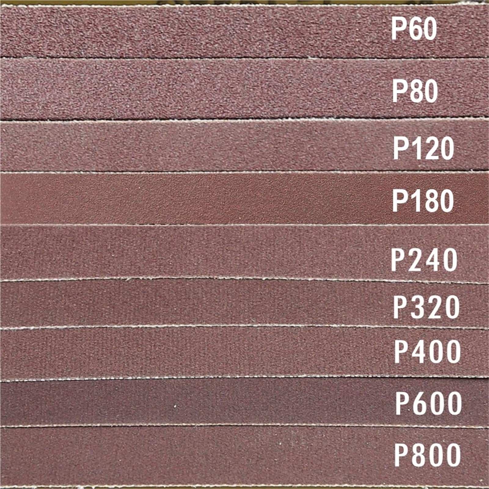 Nastri abrasivi da 10 pezzi 2"x63" 1600x50mm for smerigliatura e lucidatura di legno e metallo(P40)