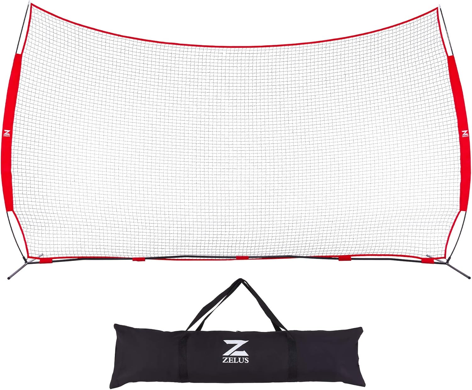 ZELUS 16x10ft Barricade Backstop Net, Ball Sports Barrier Net, Practice Net for Baseball Softball Lacrosse Soccer Basketball and More : Sports & Outdoors