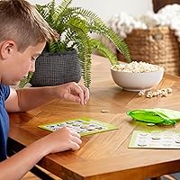 Vista 6 de Chuckle & Roar Bingo familiar - Juego de bingo educativo 4 en 1 para niños de 3 a 6 años Bingo de animales, alfabeto, palabras a la vista