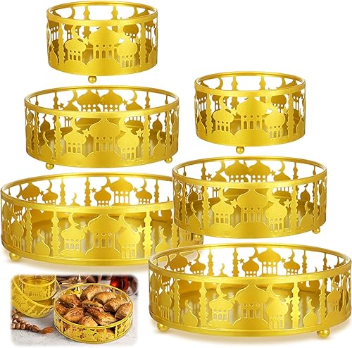 6 bandejas de Ramadán Eid Mubarak - Juego de bandejas de Ramadán para Ramadán, decoraciones de Ramadán, bandeja de actividades para Ramadán,