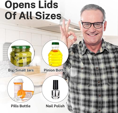 Miniatura 2 de Abridor de tarros para manos débiles, nuevos tarros abiertos con abridor de tarros para personas mayores con artritis, abridor de latas para