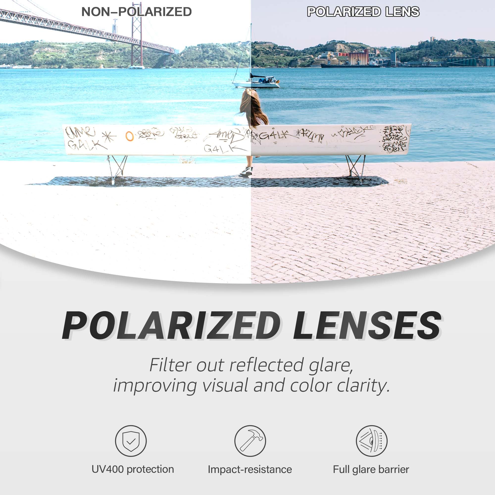 Lentes de sol polarizados para mujer, de gran tamaño, con protección UV para conducir, IF5779, C03 Floral 5