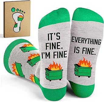 VICRAZY Funny Socks for Men and Women - Office & Christmas Gift