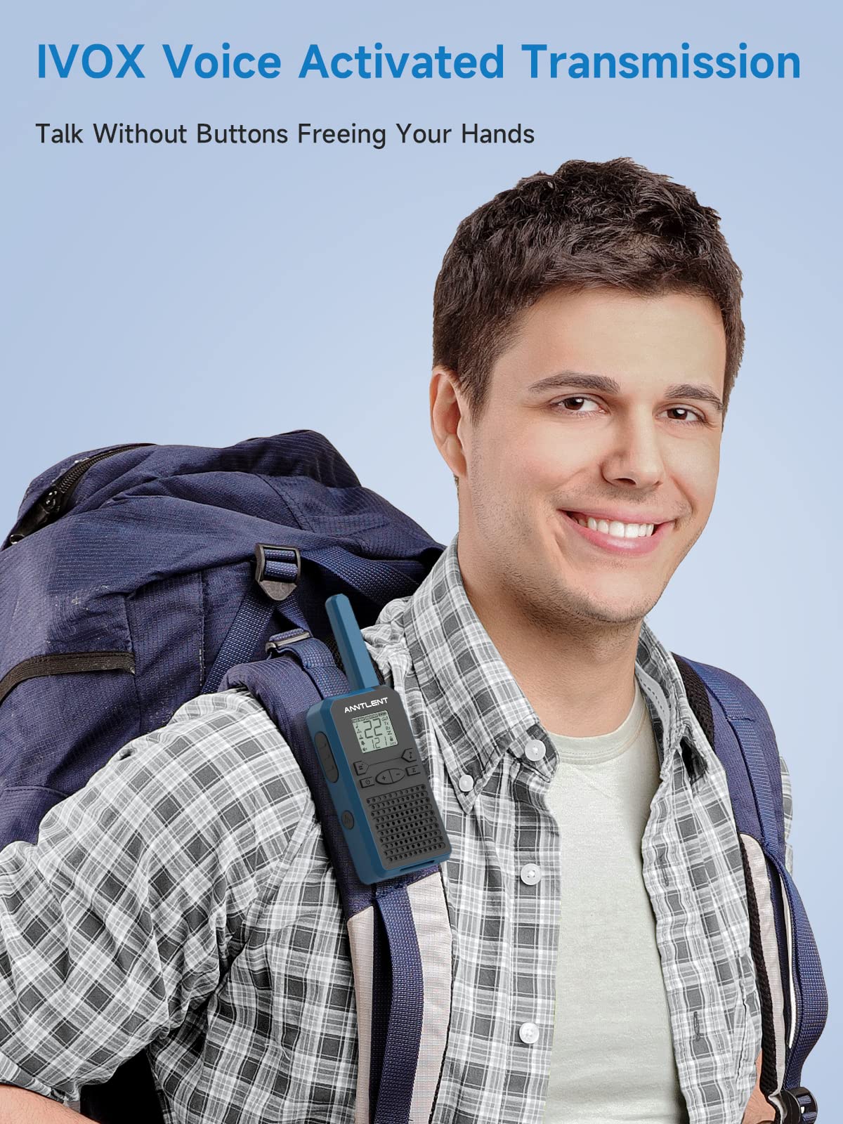 Walkie Talkies Long Range for Adults and Kids | Rechargeable Waterproof Two-Way Radios with 1500mAh Large Capacity Battery and Earpiece | 22 Channels and 121 Privacy Codes (2 Pack)