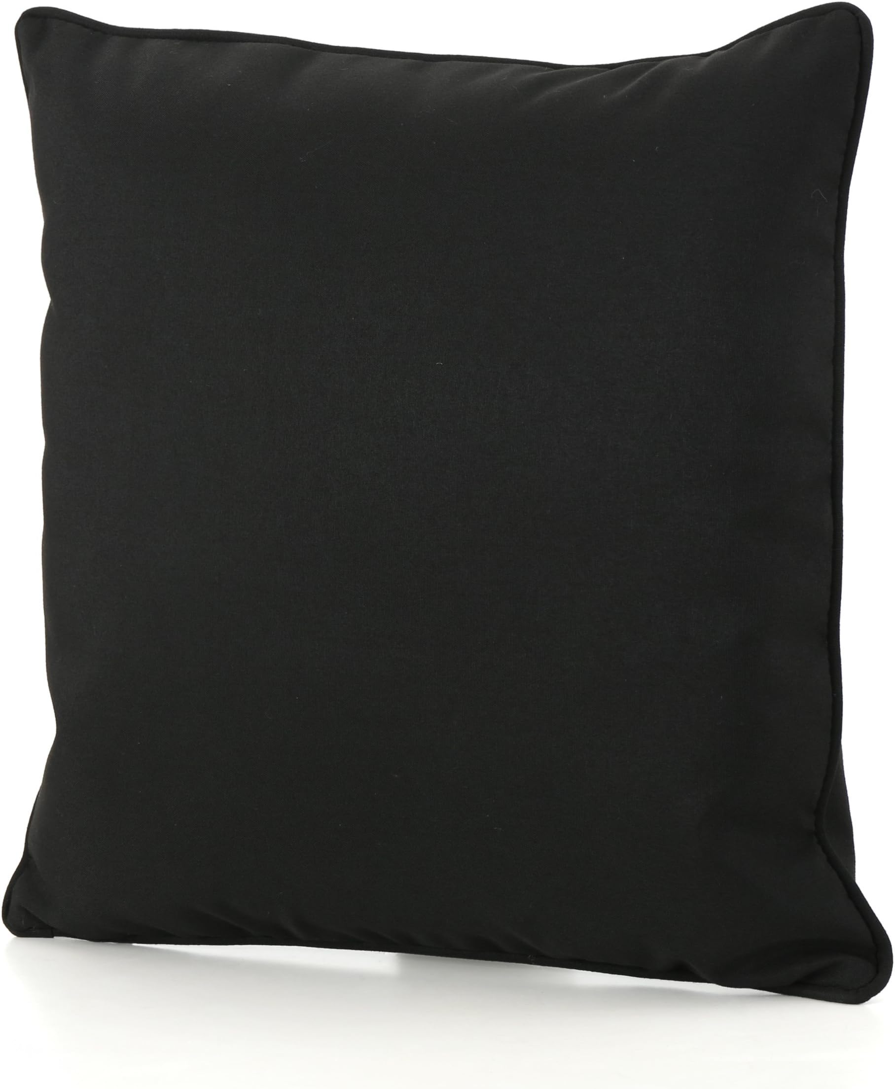 GDFStudio Christopher Knight Home Coronado Outdoor Square Water Resistant Pillow, Black