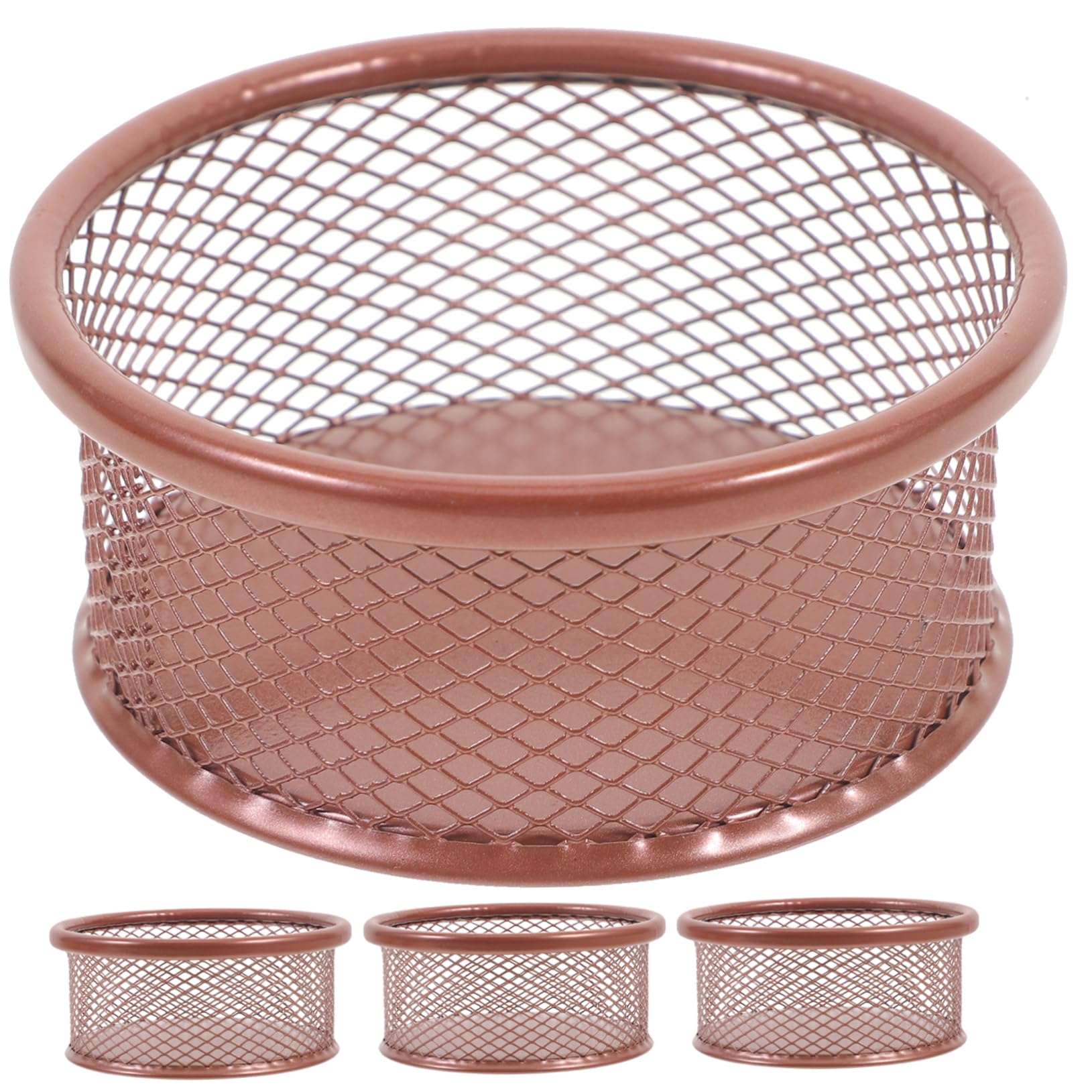 NUOBESTY Lot De 4 Boîtes De Rangement Multifonctions Pour Bureau Capacité Organiseur De Bureau Pour Trombones Porte-fichiers Design Simple Facile À Petits Objets 4 Pièces X 4