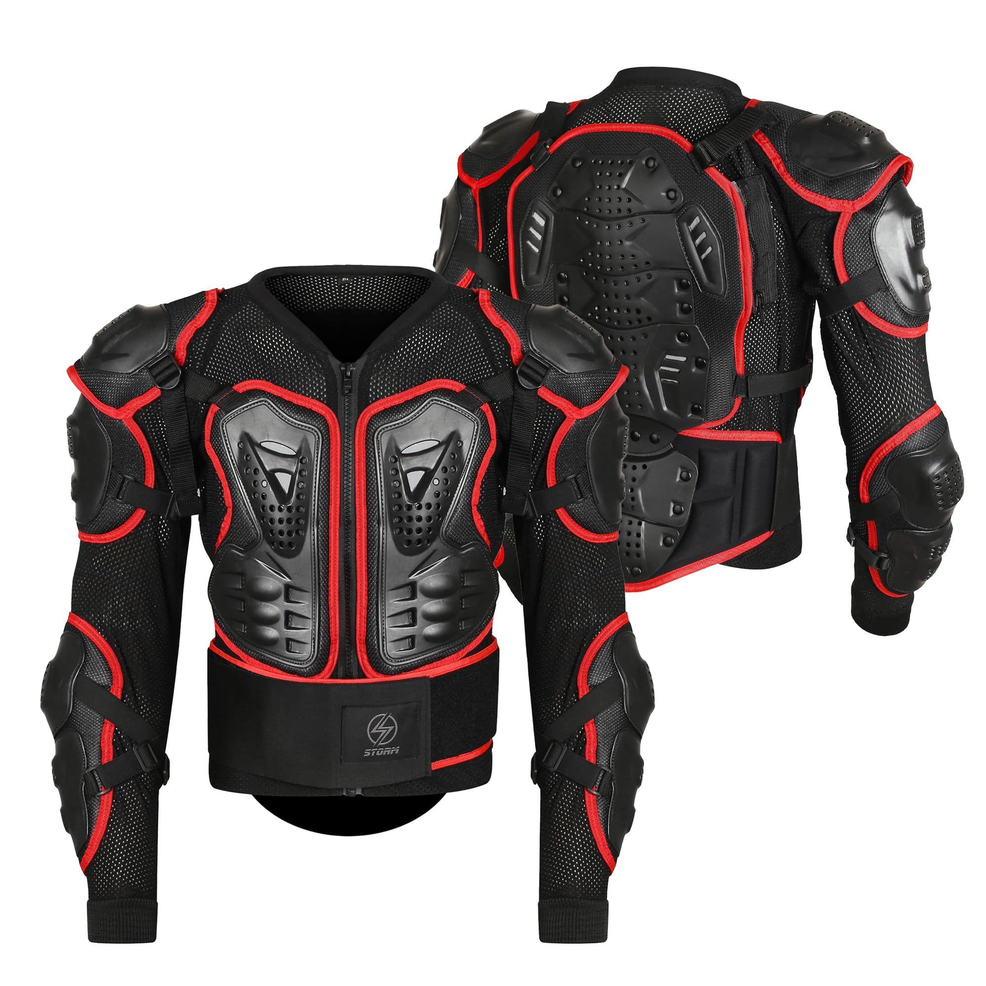 STORM Protector de Espalda para Moto MTB, Mujer Hombre Adulto Enduro Columna Vertebral Protector de Pecho para Motocross con protección
