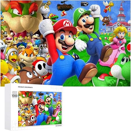 Amazon スーパーマリオ Mario ジグソーパズル 1000ピース Diy 絵画 学生 子供 Toys Jigsaw Puzzle 木製パズル 溢れる想い おもちゃ 幼児 アニメ 漫画 プレゼント 壁飾り 無毒無害 ギフト ジグソーパズル おもちゃ
