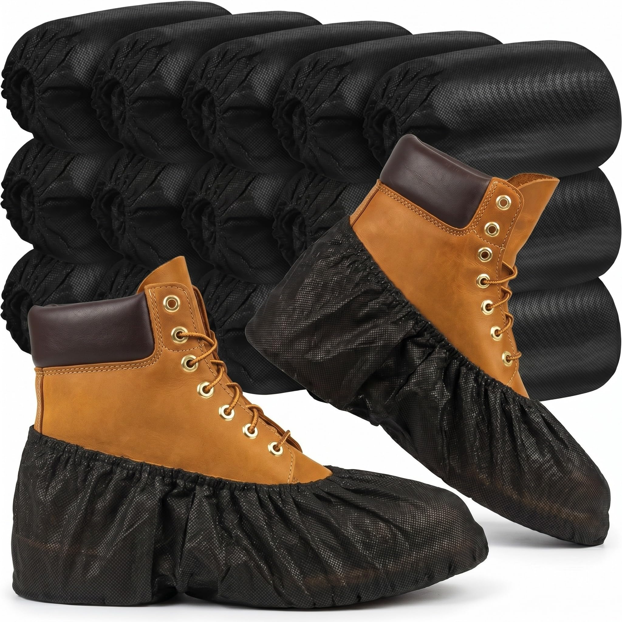 200 Pcs Shoe Covers Disposable, Non-woven Fabric Booties Covers,Extra Large | Non Slip Boot Covers, Breathable Material, Waterproof Protection Cover,