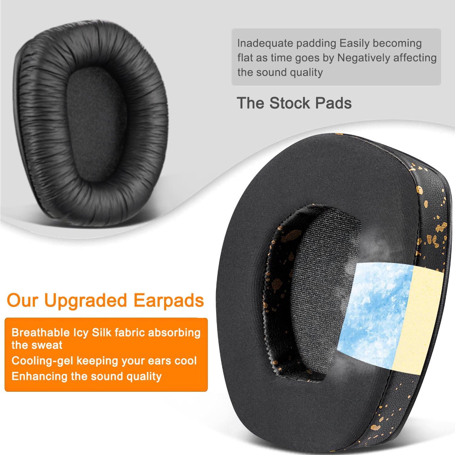 Ersatz-Ohrpolster Mit Kühlgel Für Sennheiser RS175/185/195 – Upgrade-Pads Aus Leder Für Mehr Komfort