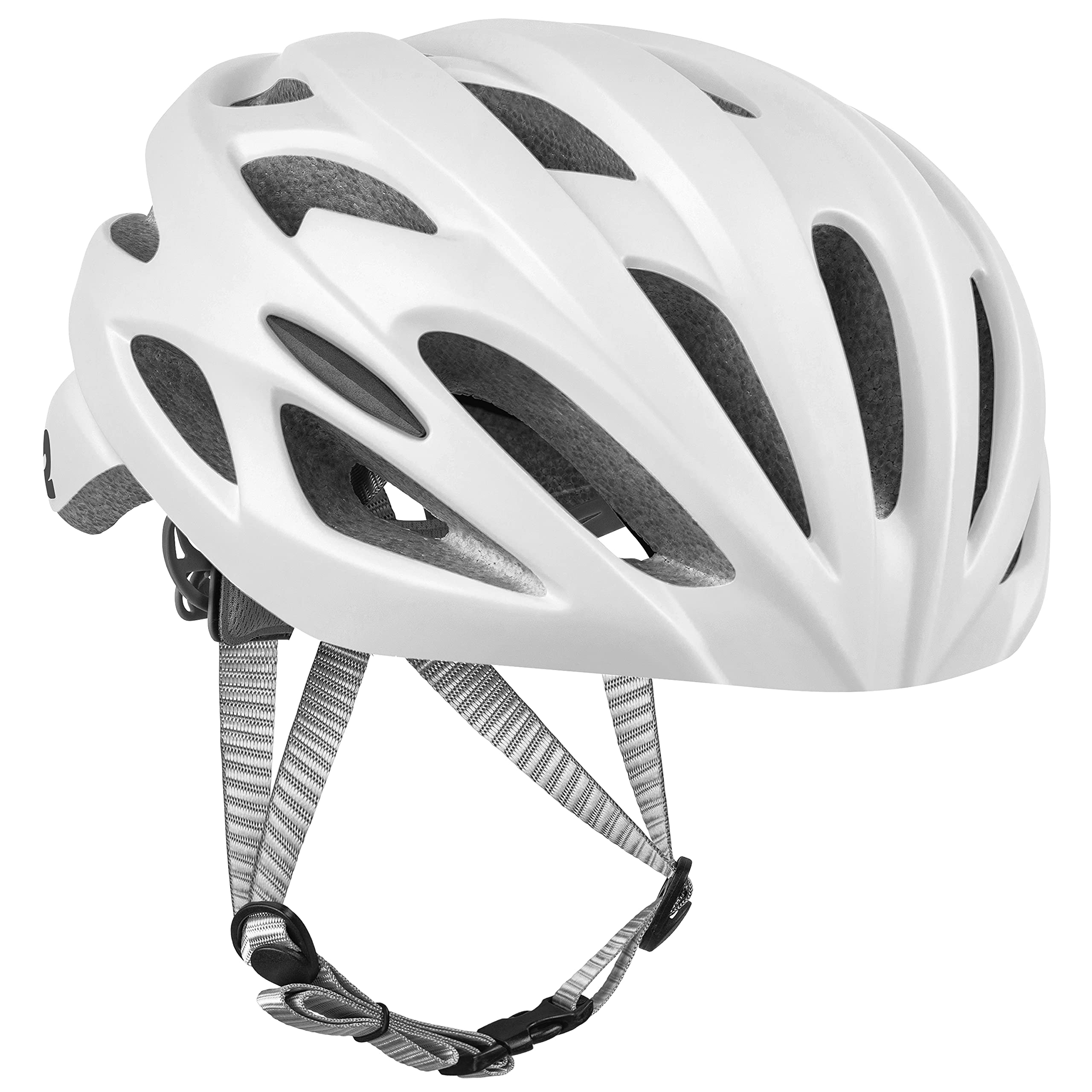 Retrospec Silas Road Bike Helmet With 24 Air Vents & Built-in LED Safety Light - Adjustable Adult Cycling Protection 54-61cm - Padded & Lightweight Design