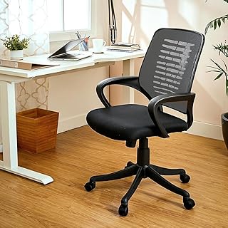 Home and Workplace Comfortable Fabric Office Chair with Adjustable Handles, Medical/Kitchen/Doctor/Salon (Grey)