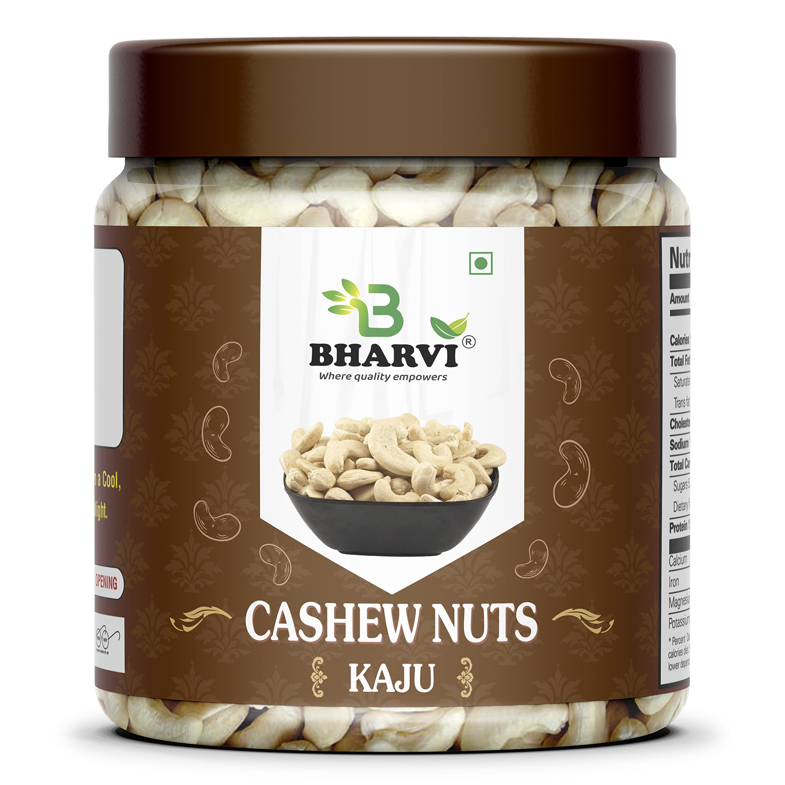 Bharvi 100% Natural&Crunchy Premium Whole Cashews Nutritious&Delicious Nuts, Premium Kaju Nuts|Gluten Free|Source Of Minerals&Vitamins|Dry Fruits (Jar Pack) (Packing May Differ) (2kg) (B0D6GQJMKM) Amazon Price History, Amazon Price Tracker
