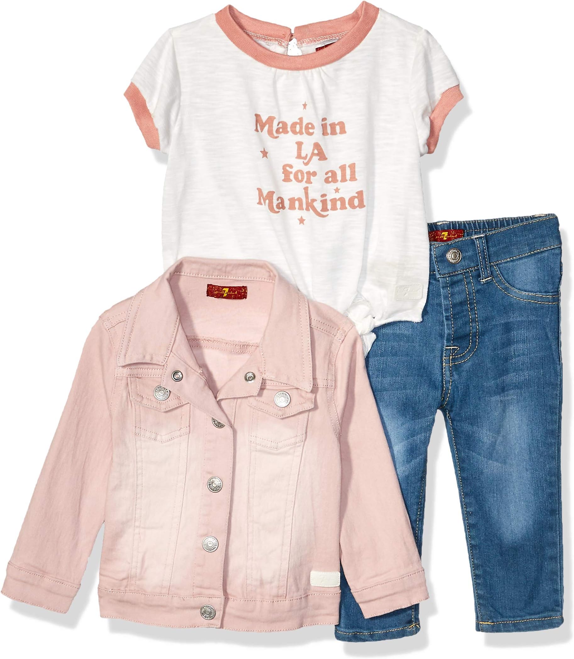7 For All Mankind baby-girls 3 Piece Set