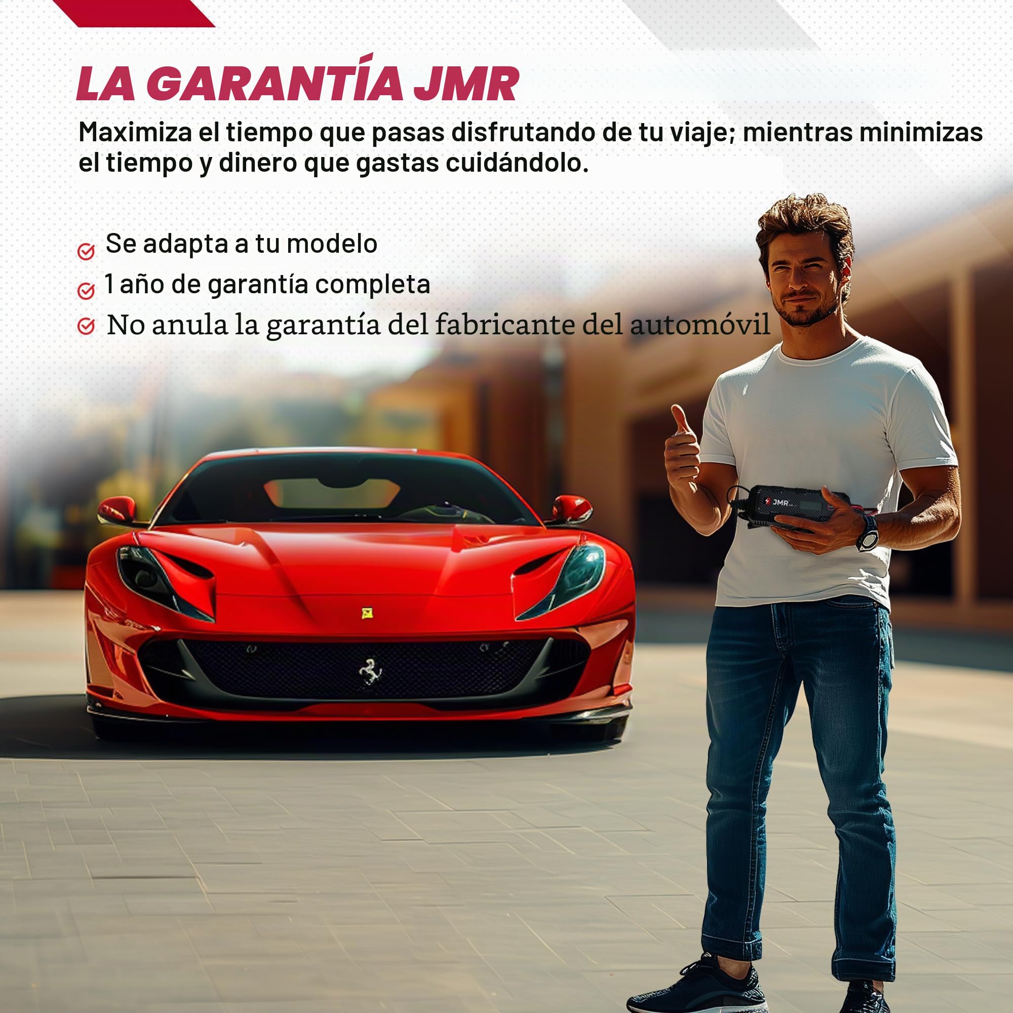 JMR Cargador de Bateria para Ferrari 488 F8 California T Portofino 812 Roma 296 GTC4Lusso FF F12 Purosangue Mantenedor de Carga Acondicionador (Puerto Magnético, Añadir Modo Litio)