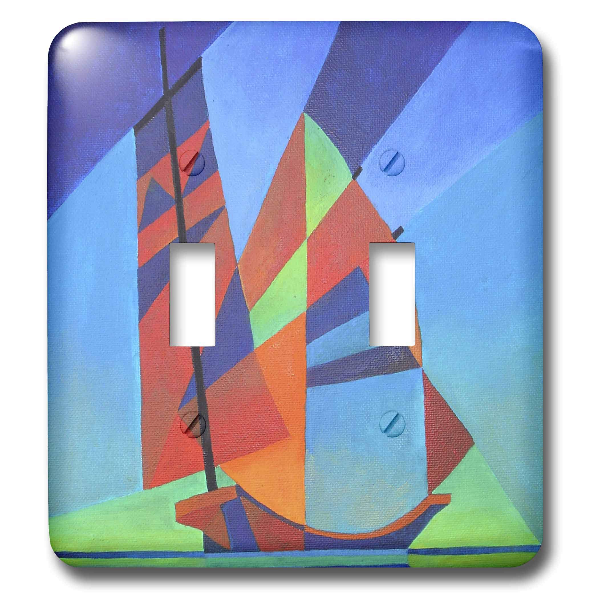 Interrupteur à baïonnette Night Boat 3dRose LSP_46741_2 plaque murale décorative design marin