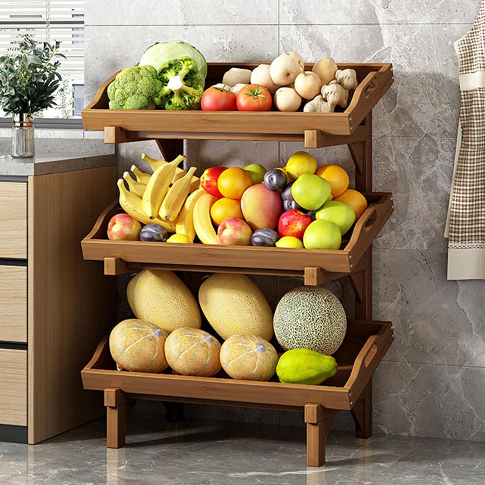 Estantería móvil de Almacenamiento: Expositor Independiente con cestas de Madera y Panel Perforado para Garaje, Cocina, supermercados y expositores de Aperitivos en Tiendas.