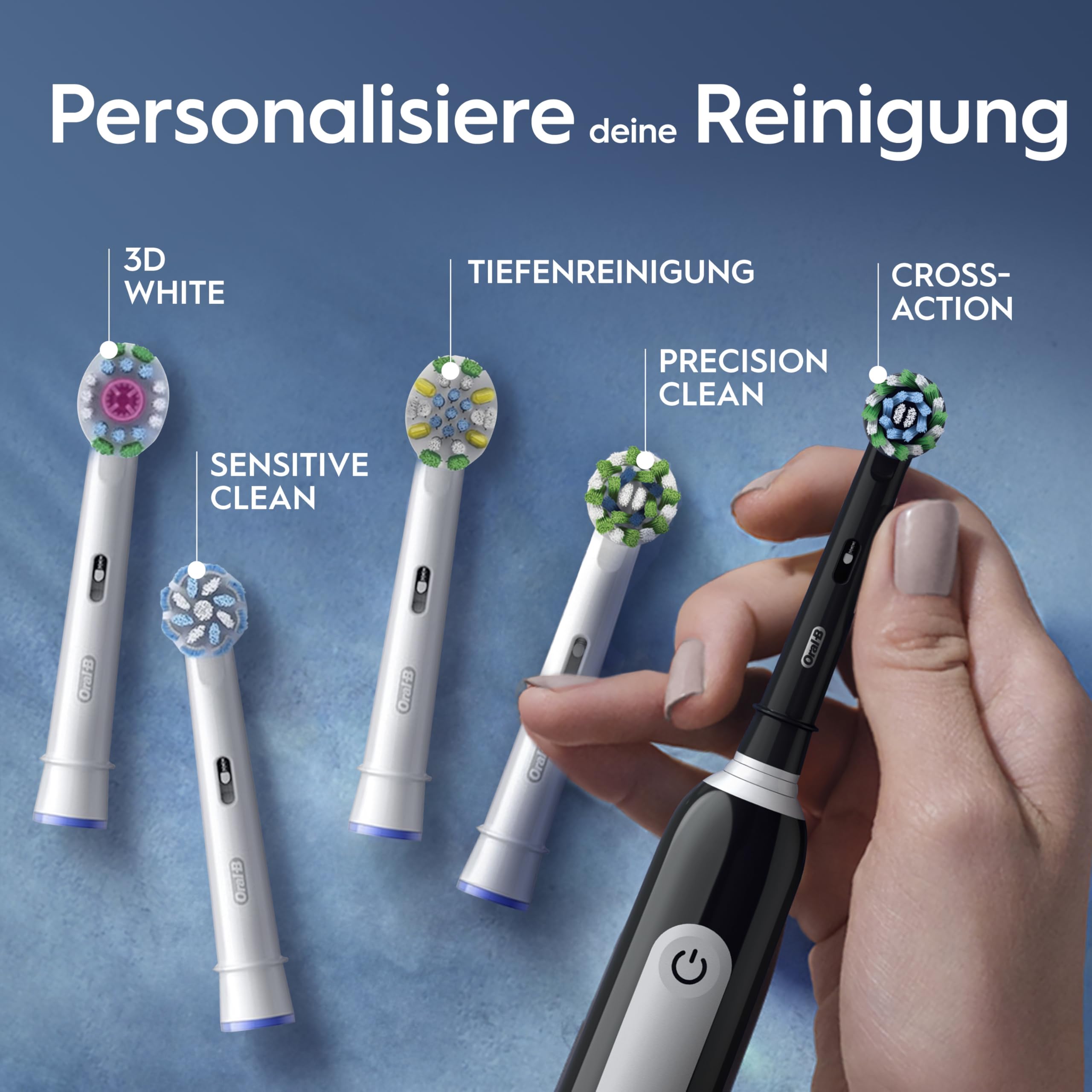 Oral-B Pro Series 1 Elektrische Zahnbürste, Blau | Inkl. 1 Aufsteckbürste, Reise-Etui, Electric Toothbrush mit 3 Putzmodi für Zahnpflege