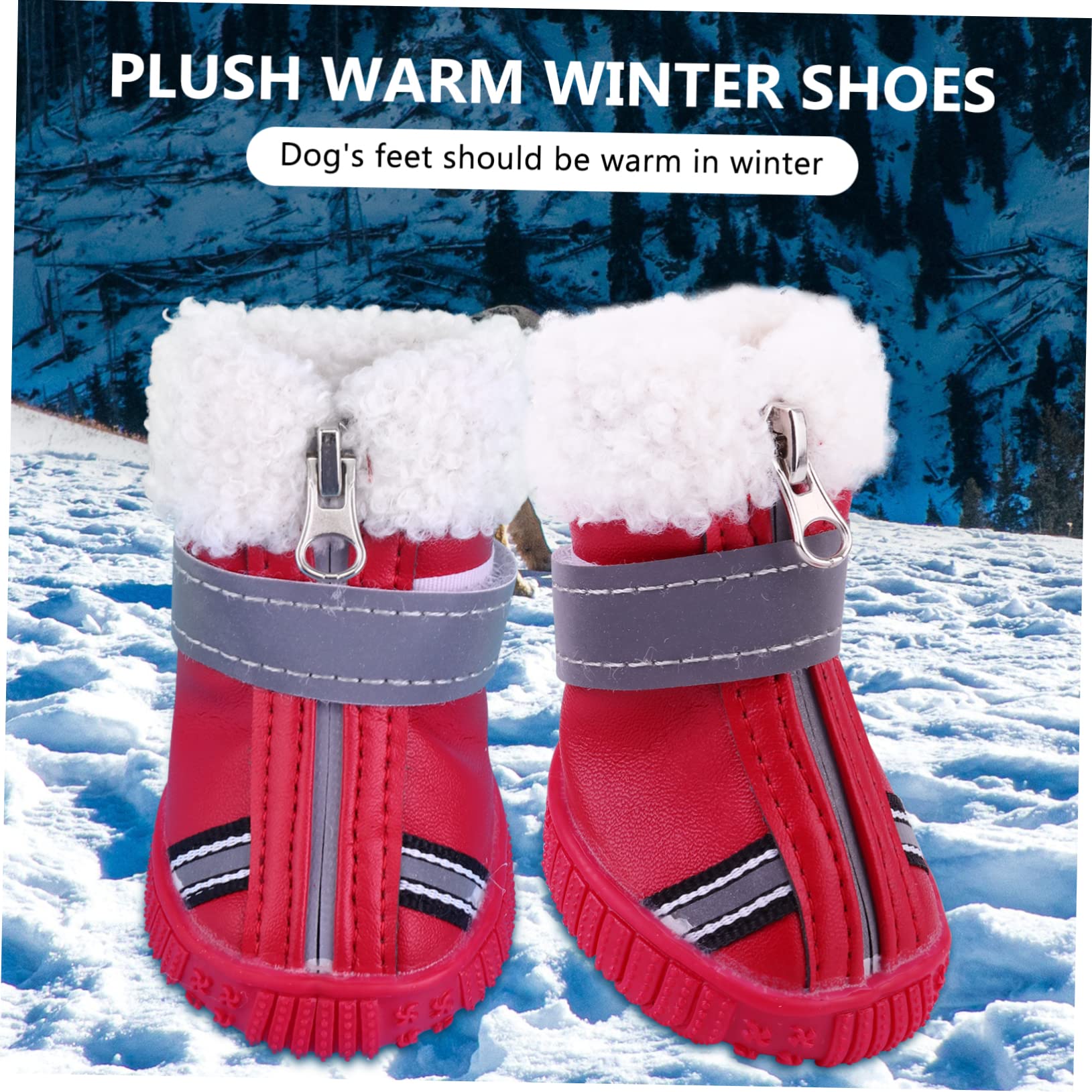 YARNOW 8 Pièces Chaussures de Automne Hiver Bottes pour Chiots pour Petits Chiens Chaussures Chihuahua Animal de Compagnie Protecteur de Patte de protecteurs de Pattes Animaux