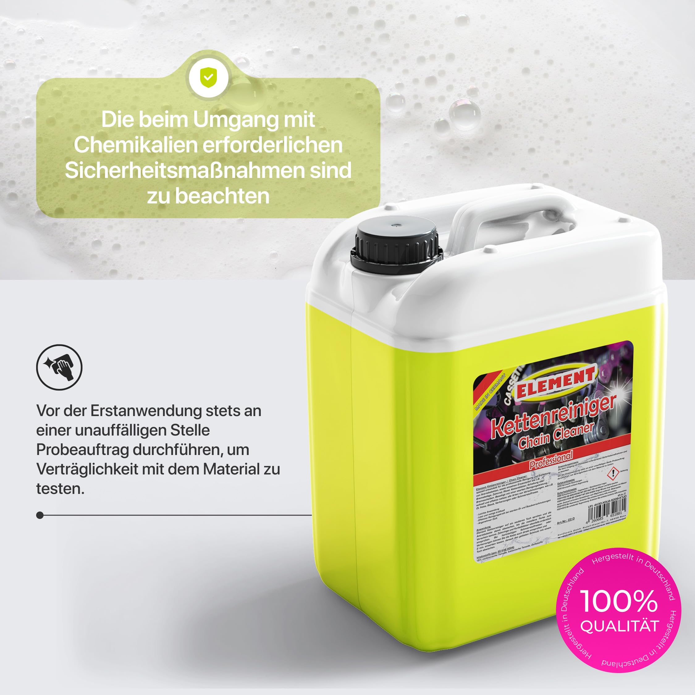 | Kettenreiniger für Ihr Fahrrad | 5 Liter Kanister | Antriebsentfetter | Fahrradkette | Ideale Kettenpflege | Chain Cleaner | Degreaser | Fahrradkettenreiniger | Antriebsreiniger |