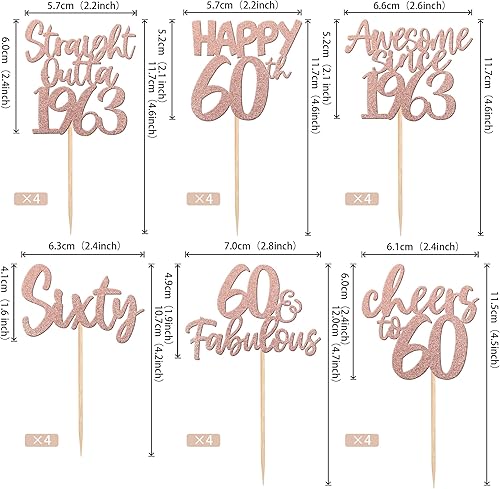 Miniatura 9 de 24 piezas de adornos para cupcakes de feliz cumpleaños número 70 con purpurina para 70 piezas directamente fuera de 1953, impresionantes desde 1953,