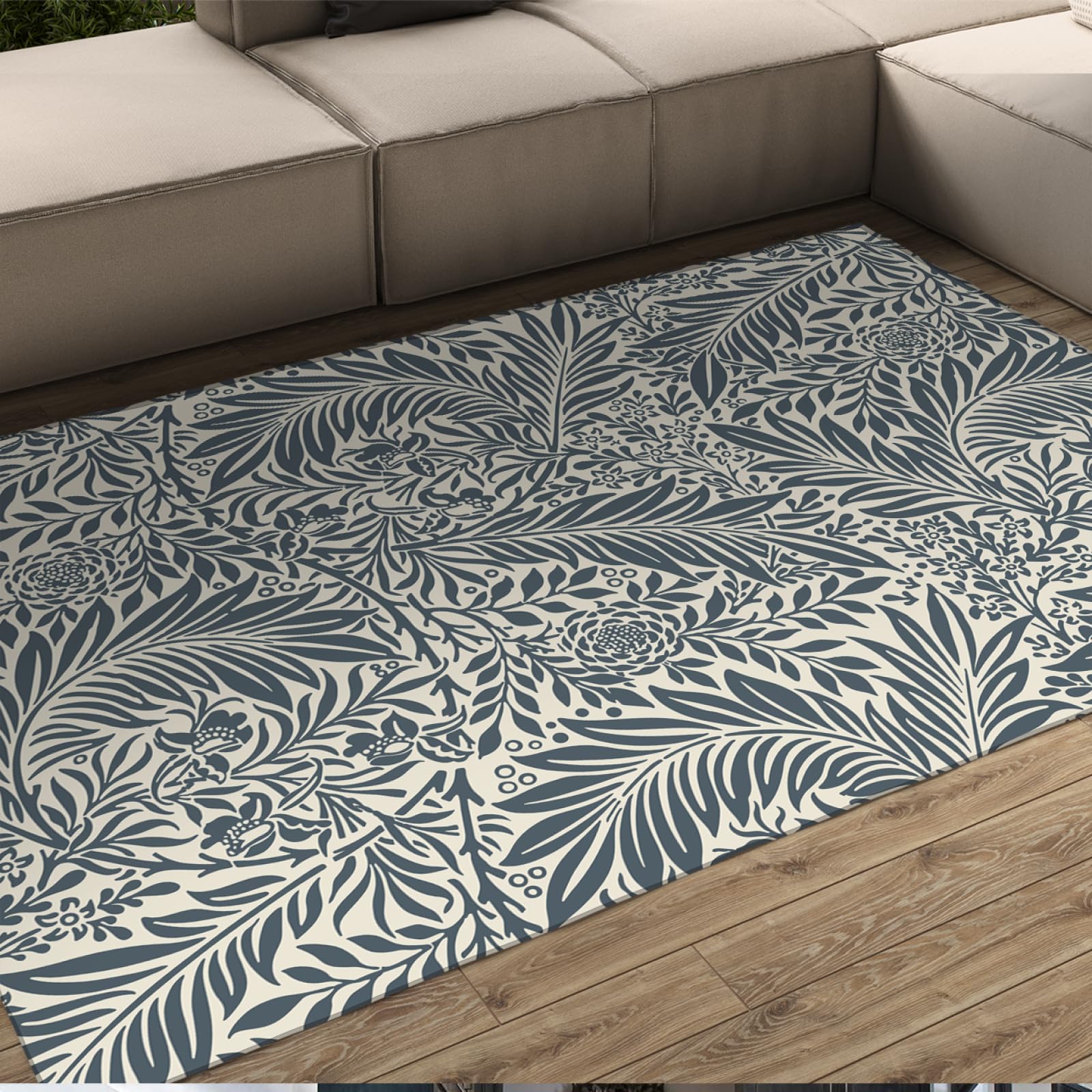 Tapis lavable Morris style 180x240 cm pour salon et salle à manger