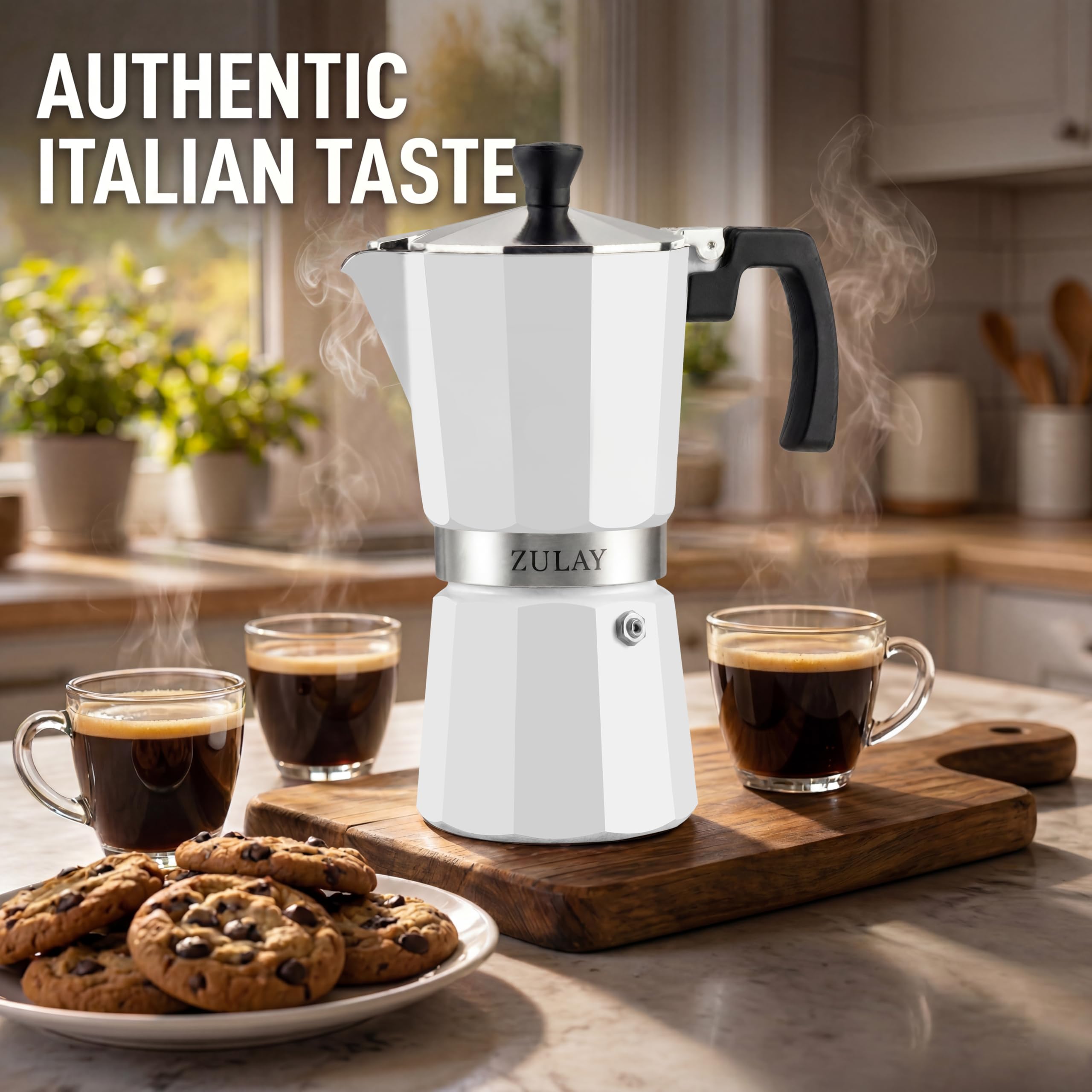 Amazon.com: Zulay Moka Pot Espresso Stovetop Coffee Maker - Leak