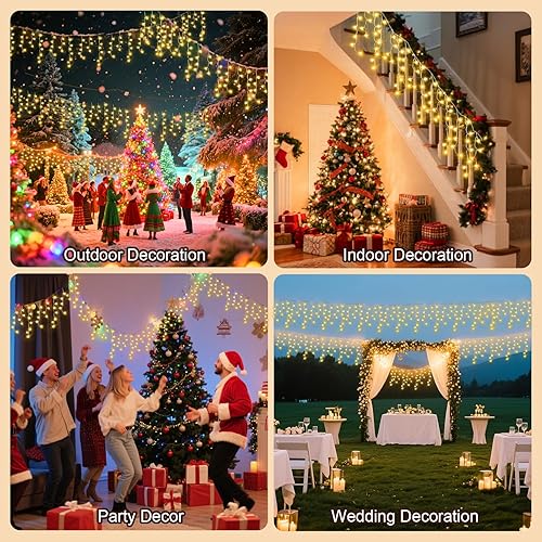 Miniatura 32 de Tira de luces de 98 pies para exteriores, 900 luces LED de Navidad para exteriores, tira de luces de Navidad con 8 modos y temporizador para Varios