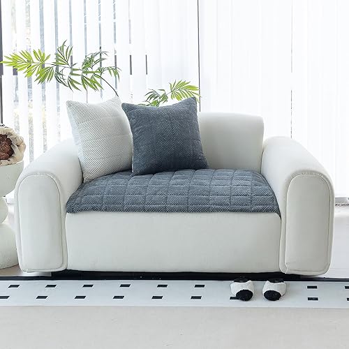 Miniatura 35 de Funda para sofá, fundas de sofá para perros, lavables, antideslizantes, a rayas, para sofá seccional, protector de muebles para forma de L (marrón