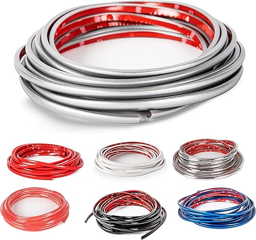 Vista 29 de True Line Automotive Protector de llanta – Protector de rueda en forma de L – Protectores de llanta de coche ultra duraderos con cinta adhesiva 3M