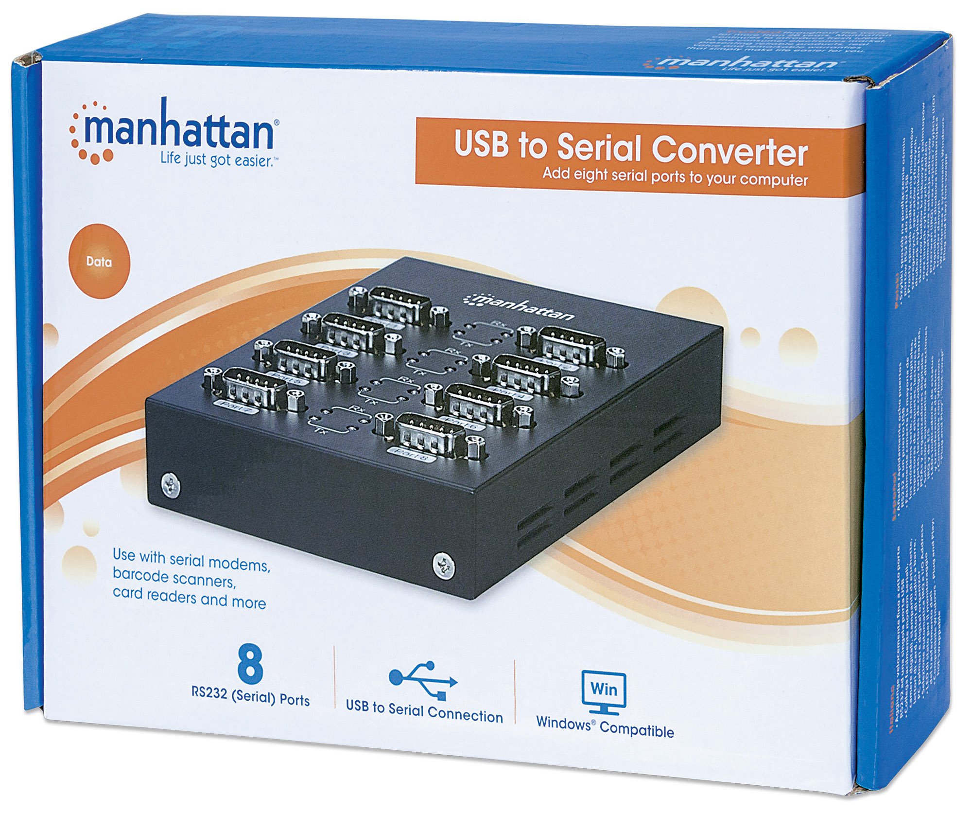 Manhattan 151054 Convertitore da USB a 8 Porte Seriali