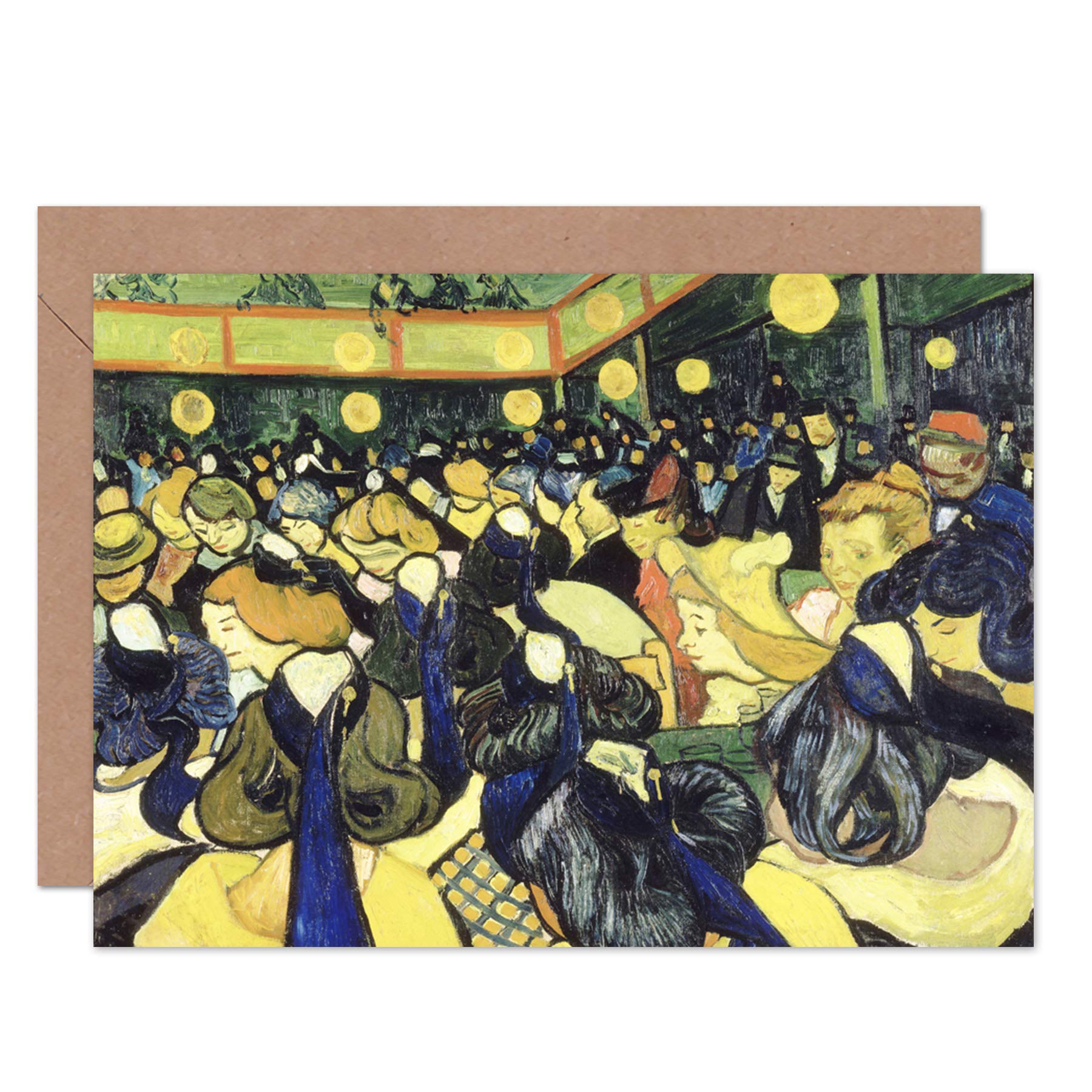 Artery8 Dance Hall In Arles Vincent Van Gogh The Fine Art Greeting Card Plus Envelope Blank Inside