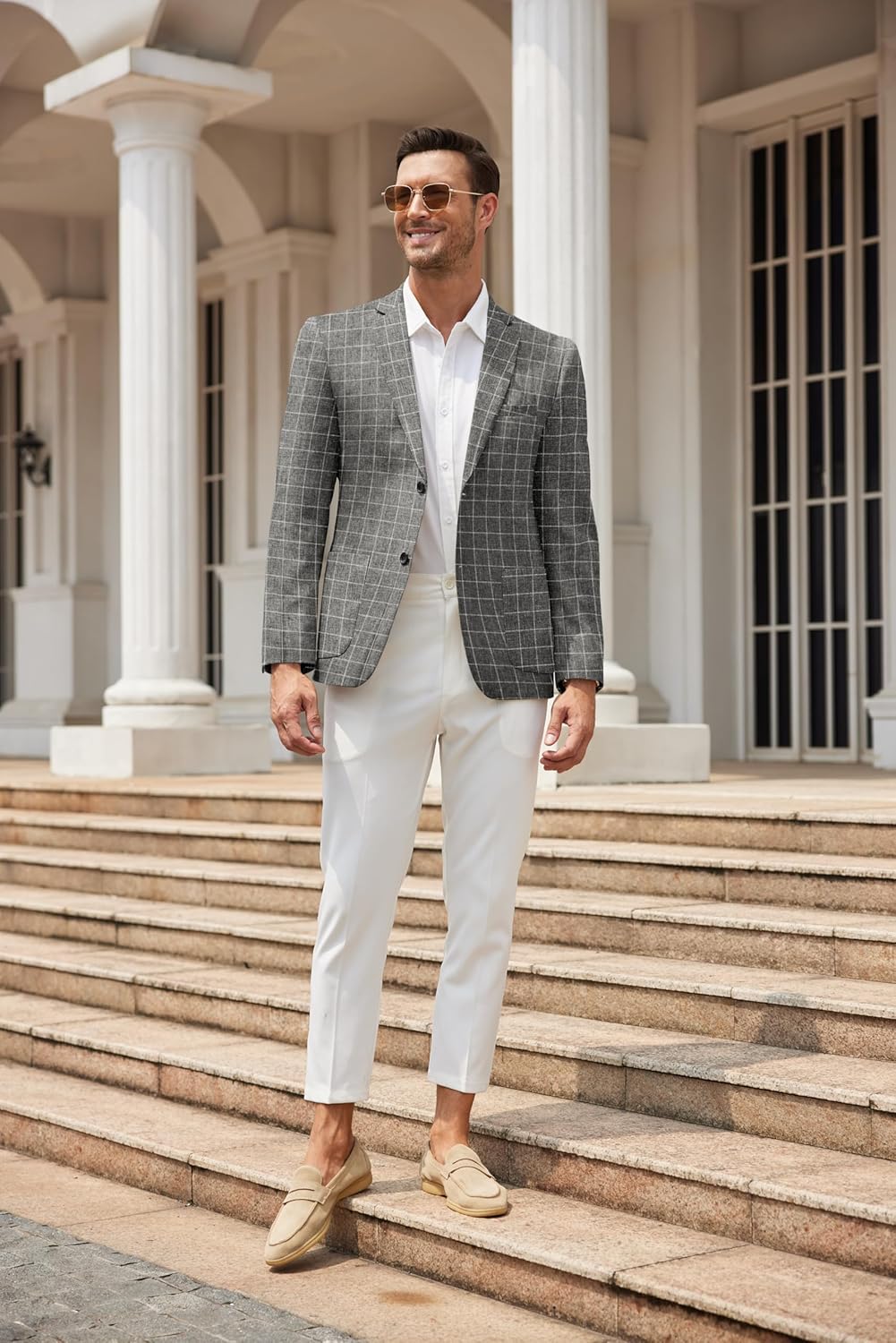 COOFANDY Mens Casual Blazer Slim Fit Sport Coat Lightweight Two Button Suit Jackets - Image 3