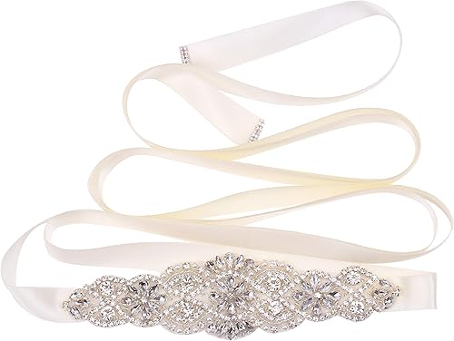 Cinturón nupcial para mujer con diamantes de imitación para boda con perlas de cristal para vestidos y vestidos