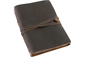 MOONSTER® Leather Photo Album Vintage Handcrafted Scrapbook Photo Book