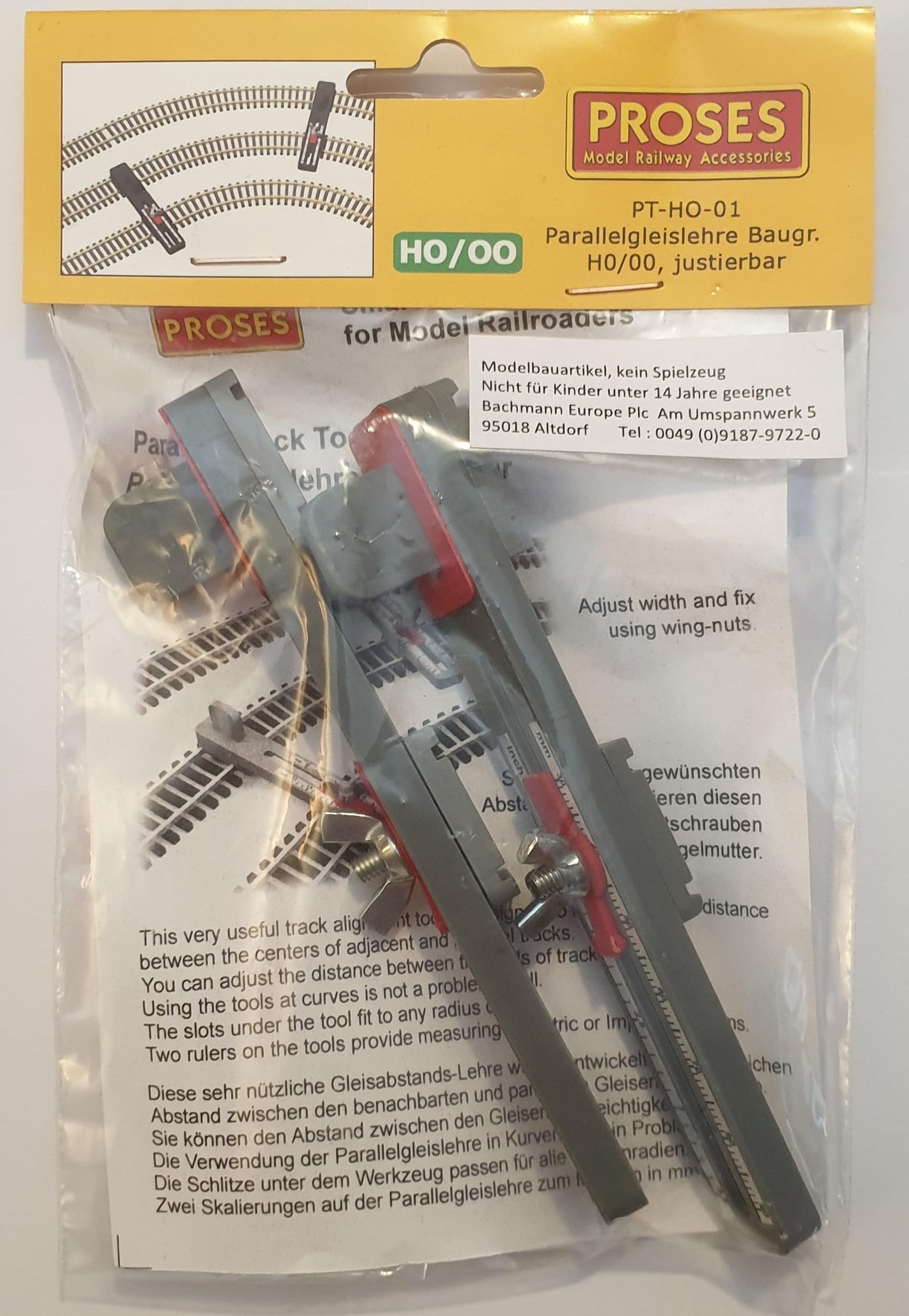 PT-H0-01 Entretoise réglable pour voie H0 HO 1:87 pour une pose uniforme des rails Outil de piste réglable
