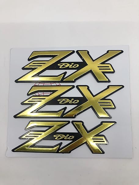 Amazon ライブdio Af34 Af35 Zx エンブレム 3枚 1set 金 バイク用エンブレム 車 バイク