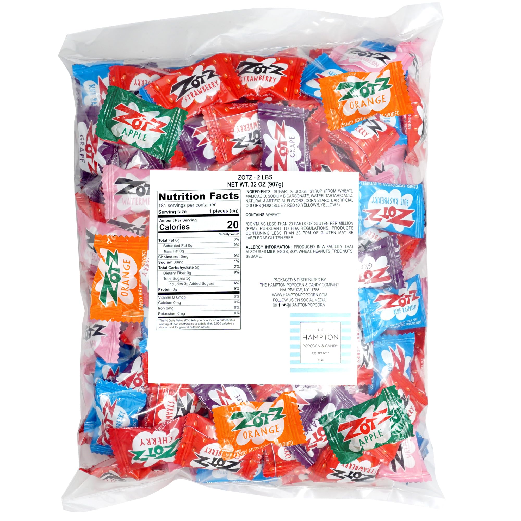 Amazon.com: Zotz Fizz Candy, 2lb Bulk Bag (Approx. 180 Pieces), 7